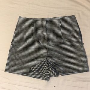Zara Houndstooth Shorts
